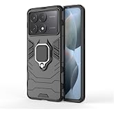 Microcase Poco X6 Pro/Xiaomi Redmi K70E Batman Serisi Y&uuml;z&uuml;k Standlı Armor Kılıf - Siyah AL3349