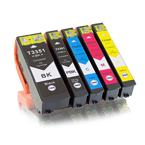 5 kompatible Patronen für Epson Expression Premium XP-530 XP-540 XP-630 XP-635 XP-640 XP-645 XP-830 XP-900 kompatibel zu T3351 T3361 T3362 T3363 T3364 ms-point® - 2