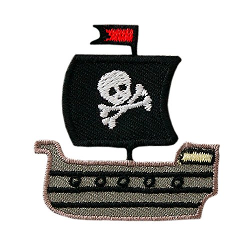 Mono-Quick 309 Aufbügelbilder Piraten, 8-er teilig, Piratenmotive, Polyester, Stickerei, 3.0 x 3.5 cm bis 7.0 x 10.0 cm - 2