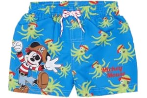 EPLUSM Disney Mickey Mouse Jungen Badeshorts Schnell Trocknendes Kinderbadehose mit Kordelzug und Mesh-Innenfutter Sommer Strand Schwimmhose 98-128cm