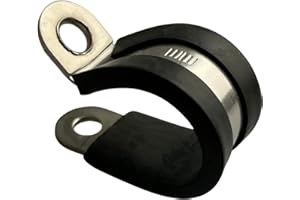 On1shelf 10 x 20 mm gumowe klipsy P zacisk do węża ze stali nierdzewnej - jakość premium