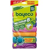 BAYECO Multicoloured 8 Multi-Purpose Microfibre Pack of 8 Units