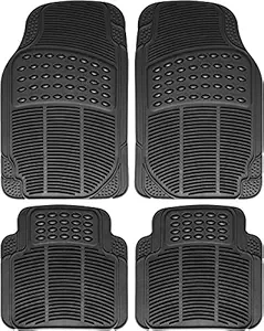 Sulfar Premium Car Accessories Rubber Car Mats Standard Mat Universal 4 pcs Set (Black)