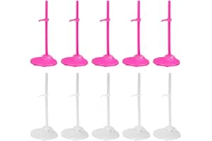 LQIOACU 10 Pezzi Espositore per Bambole, Supporto in Plastica, Barbie Accessori, Collezione, Supporto Trasparente da 11 a 13 Pollici