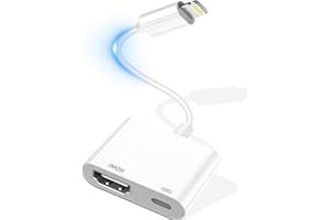 ENERGIEMAX Lightning auf HDMI Digital AV Adapter für iPhone[MFI Zertifiziert]HD 1080P Video Audio Sync Hronisierungs Bildschirm HDMI Kabel/Lightning Hdmi Adapter für iPhone 14/13/12/11/iPad/Projektor/Monitor/TV