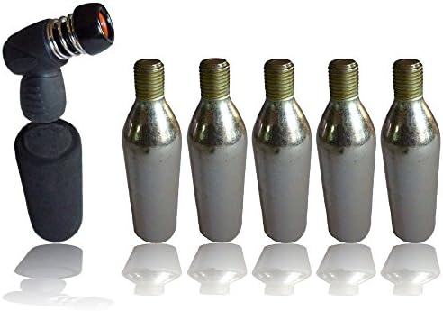 Bike CO2 pump cycle tyre tube inflator Presta Schrader 5 x 16g gas cylinders