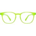 HUSTLR Zero Power Bluecut & Antiglare Computer Eyeglasses | Full Rim Square | As Seen On Shark Tank | Peyush Bansal Glasses | For Men & Women | Medium | LB E14058-W