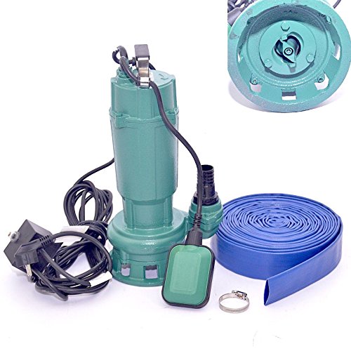 Preisvergleich Produktbild 370W Fäkalienpumpe Schmutzwasserpumpe Tauchpumpe Abwasserpumpe mit Cutter 6600l / h + 10m Schlauch