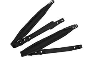 SAUYRASR 1Paar weiche PU-Leder-Akkordeongurte Einstellbare Akkordeon-Schultergurte mit verstellbaren Schnallen für 16-120 Bass-Akkordeons