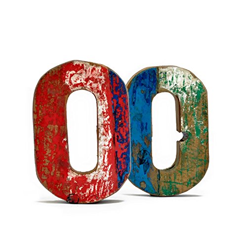 Letra O de madera reciclada - Fantastik