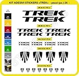 Adesivi Bici TREK Kit adesivi stickers 26 Pezzi -SCEGLI SUBITO COLORE- bike cycle pegatina Cod.0115 (Nero cod. 070)