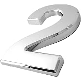 Yapışkanlı Kapı Numarası K&uuml;&ccedil;&uuml;k Boy 50 mm 5 cm Numara 2 Rakam İki Sayısı Krom Renk Numaralar 1 Adet