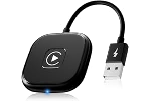 LXJADAP CarPlay sans Fil, pour Adaptateur Apple CarPlay sans Fil, Dongle Car Play Noir Plug-and-Play, Compatible avec Les Voitures à partir de 2016 et l'iPhone iOS 10+, CarPlay sans Fil 5G