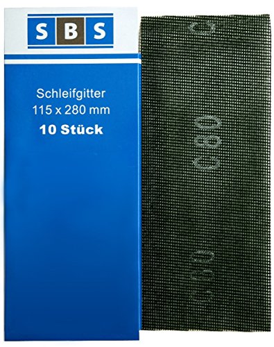 SBS Schleifgitter 115 x 280 mm, 10 Stück Korn 80