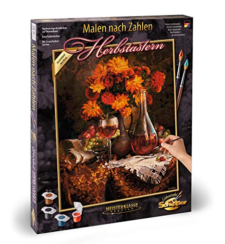 Schipper 609130663 -Malen nach Zahlen-Herbstastern, 40 x 50 cm
