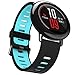 Produktbild Woodln Silikon Smart Watch Strap Zubehör Uhrenarmband Armband für Pebble Time/ Pebble Time Steel / Asus Zenwatch 1st 2nd / Moto 360 2nd Men's 46mm / G Watch R / LG Watch Urbane / Gear 2 R380 Smart Watch Strap (Black Skyblue)