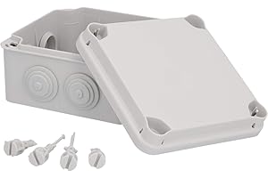 UNITEC scatola di derivazione a plafone, scatola di derivazione, alloggiamento di montaggio, 121 x 121 x 68 mm, protezione da spruzzi d'acqua e polvere secondo IP 65, coperchio a vite