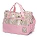 Mom Miya 5pcs Baby Nappy Changing Bags Set Multifunction Large Capacity Baby Diaper Bag Travel Mummy Bag Tote Handbag (Pink)
