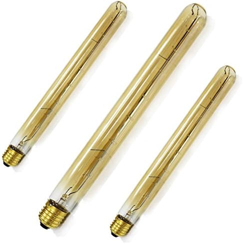 Set of 3 Vintage Edison Style Fluorescent Bulb E27 25 W T30 300 Meter 3 cm Alcoholometer Flute Light Bulb Tube Rod Retro Nostalgia Light Bulb...