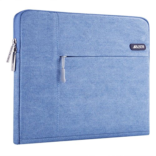 MOSISO Laptop Hülle Sleeve Tasche Denim-Stoff für 15-15,6 Zoll MacBooks, Laptops Farbe: Blau