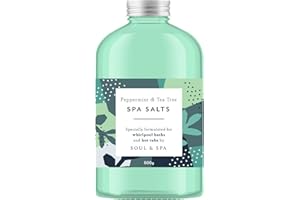 SOUL AND SPA Peppermint & Tea Tree Spa Salts For Hot Tub & Whirlpool Bath - Crystals Fragrance - 600gr