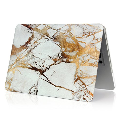 Macbook Pro 13 Hülle,Aomo Macbook Pro 13 Zoll Tasche Marmor Muster Gummi Beschichtet Hartschale Sleeve Schutzhülle für Macbook Pro 13.3 Modell: A1278 [Marmor Muster Weiß 02] - 4