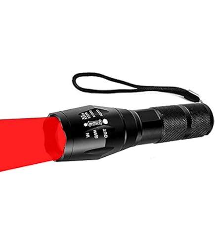 3-Pack LED Flashlight Set - Red, Green, Blue Light, Zoomable & Waterproof, For Night Vision & Outdoor Use