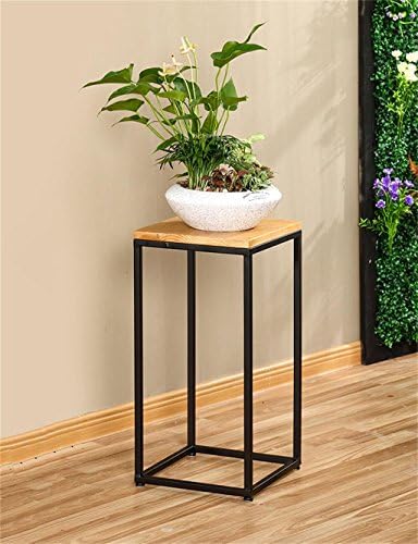 Flower racks, living room flower racks American Retro Solid Wood Wrought Iron Flower Pots Shelf Balcony Living Room Flower Rack Flowerpot Holder Plant Stand Balcony, outdoor flower stand ( Size : 30*30*60cm )
