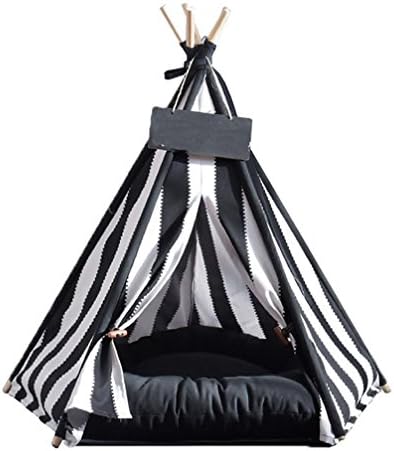 MEIQI Pet Teepee,Cat Bed, Portable Pet Tents & Houses for Dog & Cat, 50 * 50 * 60CM