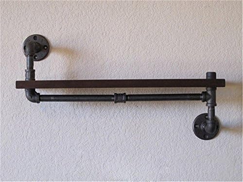 Iron Wall mount bulkhead shelving system retro industrial creative pipe wall Shelf Rack ,a-50*20*37cm