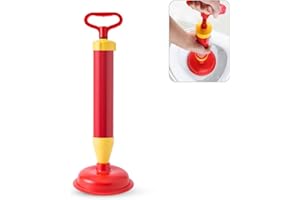 AURSTORE BASA Desatascador de ventosa, Desatascador de succión de tubería para inodoro, inodoro, despejar el bloqueo de mangueras (Negro)