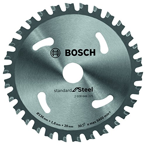 Bosch Kreissägeblatt Standard für Steel, 136 x 20 x 1,6 mm, Zähnezahl 30, 1 Stück, 2608644225