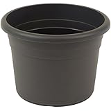 greemotion Pflanzkübel Fiona, UV-Beständiger Blumentopf aus Kunststoff, Pflanzgefäß mit Bodenlöchern, Volumen ca. 5 l, ca. Ø 