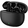 Mezone MEPODS True Wireless Bluetooth Earbuds with Touch Control, Powerful Bass, Bluetooth 5.3 Earphones, 5-6 Hours Playtime & Built-in Microphone, Black