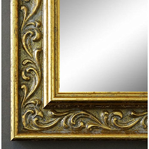 Spiegel Wandspiegel Badspiegel Flurspiegel Garderobenspiegel - Über 200 Größen - Verona 558P-ORO Gold 4,4 - Außenmaß des Spiegels 40 x 60 - Wunschmaße auf Anfrage - Antik, Barock
