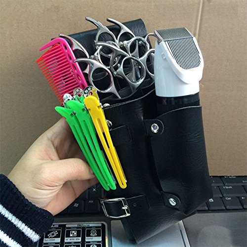 Saflyse Friseur-Tasche Werkzeugtasche Friseurtasche Scherentasche mit Schultergurt–Schwarz - 3