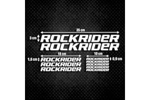 GS1 HONDURAS Kit X10 Adesivi Rockrider Bicicletta MTB btt Sticker Bianco