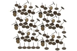SHEENS 100Pcs Upholstery Nail, Big Flat Head Cyan Bronze Upholstery Nail Antique Upholstery Tacks Metal Tacks Furniture Decorative Pins[14 x 20mm]
