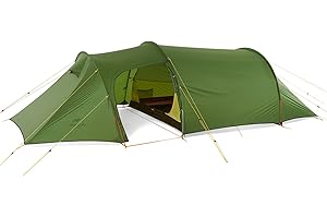 Naturehike Opalus Tenda da Viaggio Spaziosa e Leggera Tenda Familiare per 2/3 Persone Tenda a Tunnel per 2/3 Persone con Tenda da Sole