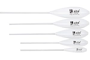 Zite Fishing Sbirolin - Juego de pesca de trucha (5 unidades, 5 – 25 g, flotador semi-hundido y flotante)