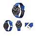 Produktbild Altsommer Uhrenarmband 22mm für Samsung Gear S3 Frontier Weiches Armband Silikon mit Prismatisches Loch Atmungsaktiv Sportarmband Ersatzarmband Uhrenarmbänder für Damen Herren (Blau)