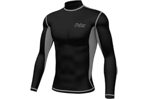FDX Men's Super Thermal Compression Armour Base Layer Long Sleeve Cold Wear Top
