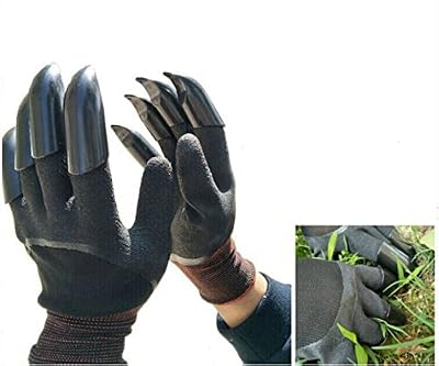 FuXing Gants de Jardin avec Des Griffes, Gant de Jardinage Outil Rapide et Facile à Creuser et à Planter des Plantes de Pépinière, Meilleur Cadeau Pour le Jardinier