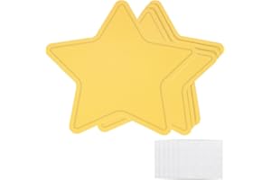 sourcing map 100 Pcs Star Cutouts, 3.3 x 3.5 Inch Star Shaped Paper Cards for DIY Projects, Yellow