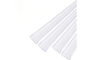 INCREWAY 8PCS Clear Plastic Edge Guard for Protecting Kitchen Cabinet Stool Foot Rails Chair Rung from Chipping, Fit 12-15mm Thickness