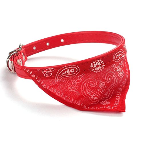 Malloom® ajustable Mascota perro gato cachorros collar bufanda triángulo pañuelo (rojo(red))