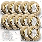 ECKDATEN LEDs: Leistungsaufnahme 5W bei 400 Lumen Leistung; ersetzt ca. 50 Watt Halogen Leuchtmittel; erhältlich in Warm- oder Neutral-Weiß; 50° Abstrahlwinkel; Leuchtmittel sind austauschbar; nicht dimmbar