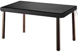 OFFCUP Housse de Protection pour Table de Jardin, 160x90x15cm Tissu Oxford 420D Imperméable & Anti-UV, Bâche Extérieure avec Corde de Serrage, Coupe-Vent pour Salon de Jardin, Terrasse (Noir)