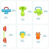 Peradix Baby Kinder Greifling Rassel 3D Puzzles DIY Spielzeug 12 PCs für Kinder ab 3 Jahre - 9