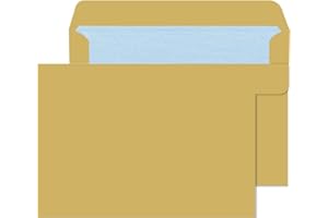 Youngly® C6 114 mm x 162 mm Manila Peal & Seal Envelopes 80gsm Pack of 50